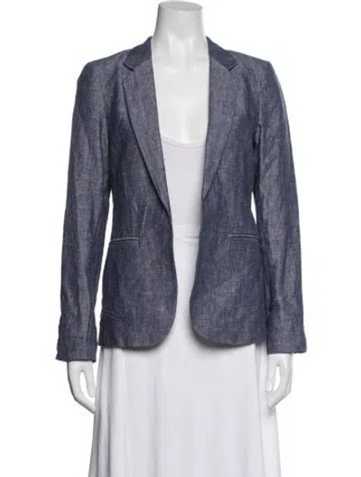 Pre-owned Joie Linen Blazer In Blue