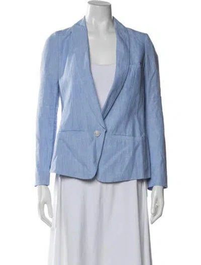 Pre-owned Joie Linen Blazer In Blue