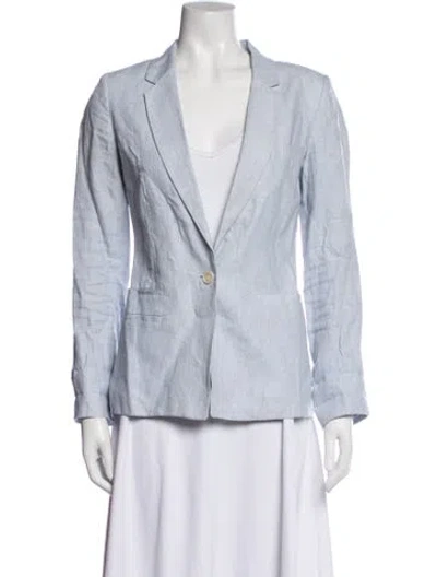 Pre-owned Joie Linen Blazer In Blue