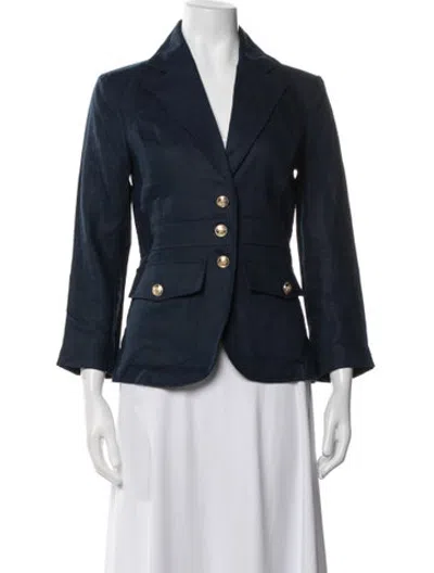 Pre-owned Joie Linen Blazer In Blue