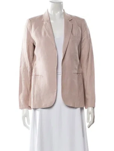 Pre-owned Joie Linen Blazer In Pink
