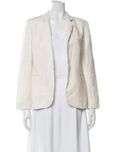 Pre-owned Joie Linen Blazer In White
