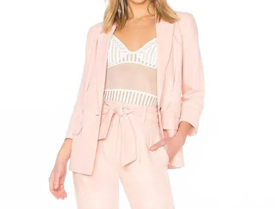 Joie Linen Chinsed Waist Blazer In Pink