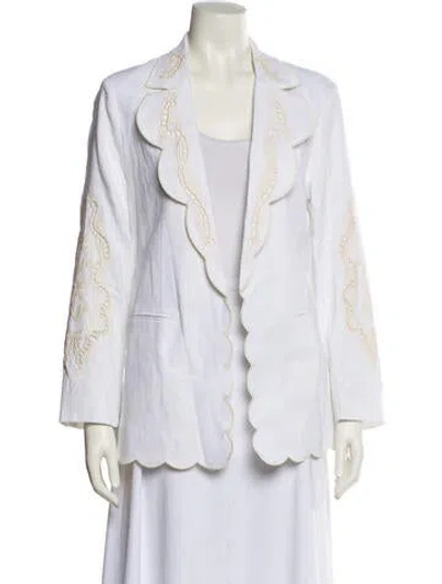 Pre-owned Joie Linen Evening Jacket In White