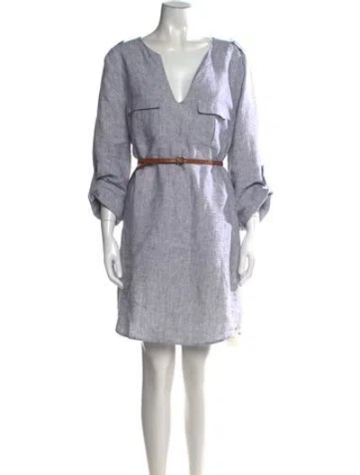 Pre-owned Joie Linen Knee-length Dress In Gray