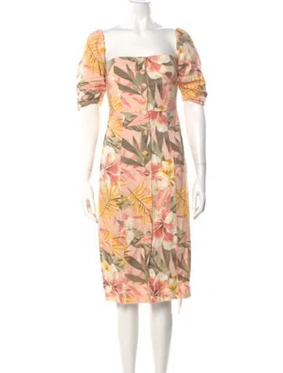 Pre-owned Joie Linen Knee-length Dress In Pink