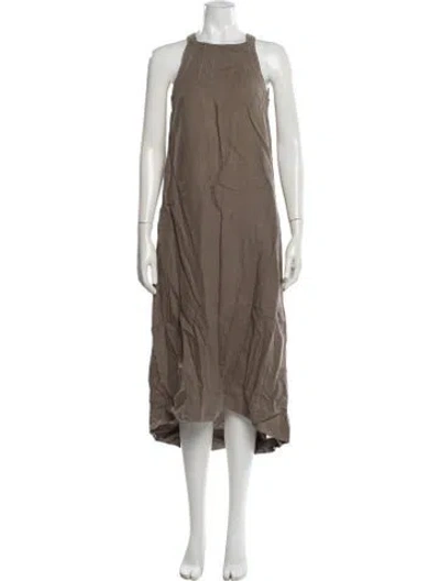 Pre-owned Joie Linen Long Dress In Neutral