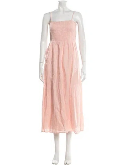 Pre-owned Joie Linen Long Dress In Pink