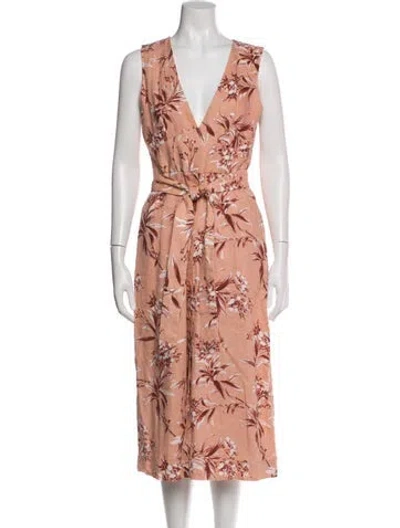 Pre-owned Joie Linen Long Dress W/ Tags In Orange