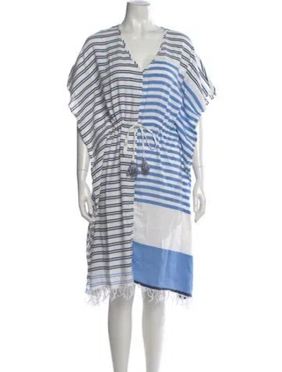 Pre-owned Joie Linen Midi Length Dress In White