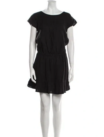 Pre-owned Joie Linen Mini Dress In Black