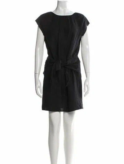 Pre-owned Joie Linen Mini Dress In Black