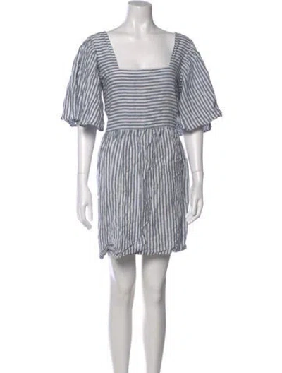 Pre-owned Joie Linen Mini Dress In Blue