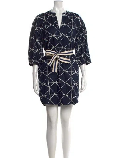 Pre-owned Joie Linen Mini Dress In Blue