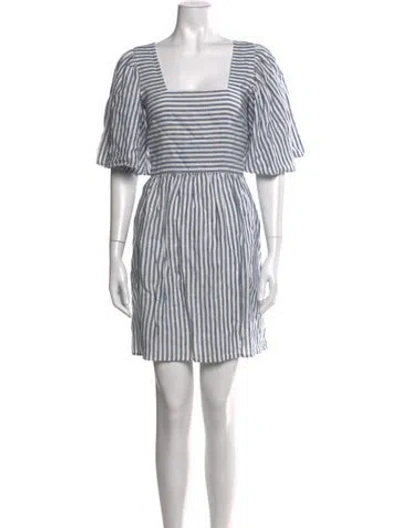 Pre-owned Joie Linen Mini Dress In Blue