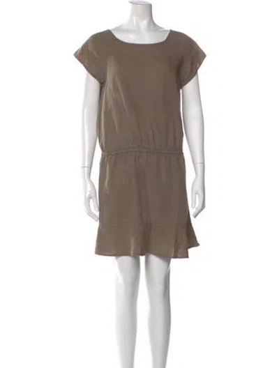 Pre-owned Joie Linen Mini Dress In Green