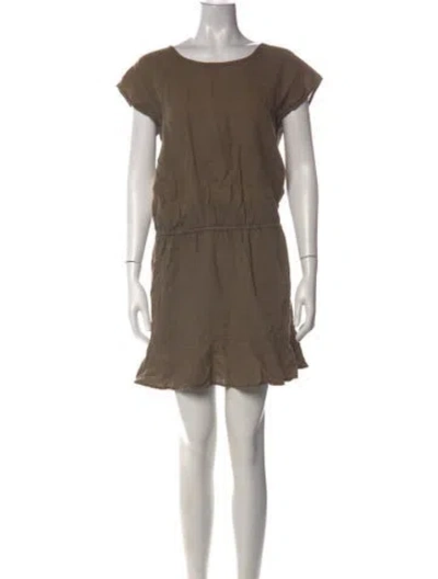 Pre-owned Joie Linen Mini Dress In Green