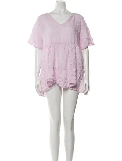 Pre-owned Joie Linen Mini Dress In Pink