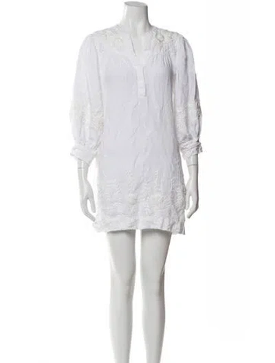Pre-owned Joie Linen Mini Dress In White