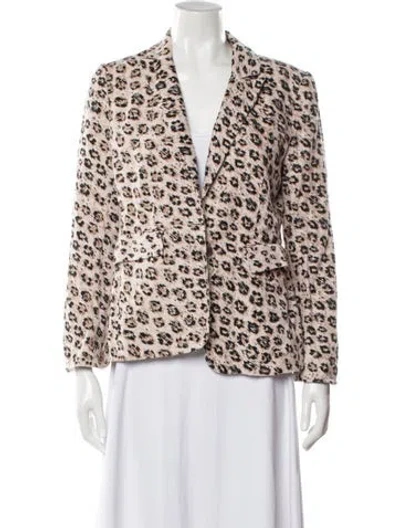 Pre-owned Joie Linen Printed Blazer In Multi