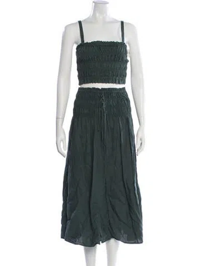 Pre-owned Joie Linen Skirt Set In Green
