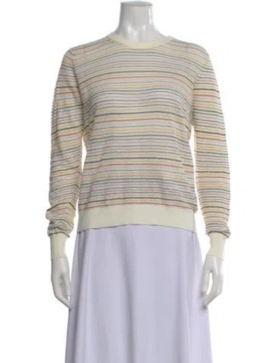 Pre-owned Joie Linen Striped Sweater