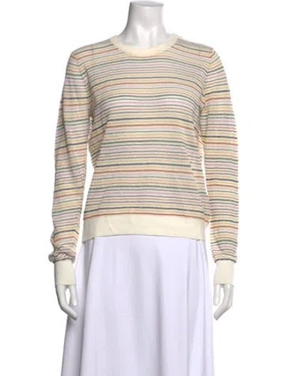 Pre-owned Joie Linen Striped Sweater