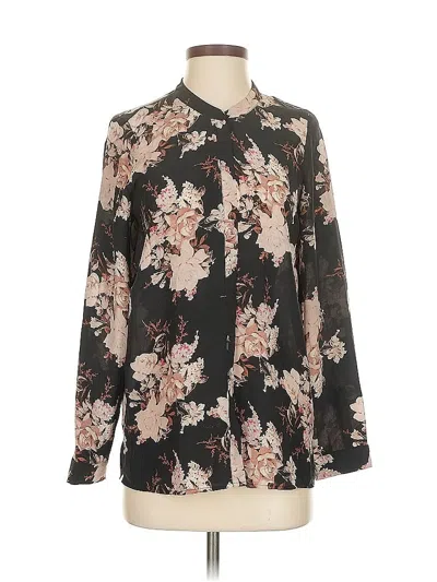 Pre-owned Joie Long Sleeve Blouse In Black