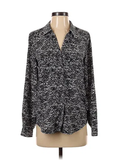 Pre-owned Joie Long Sleeve Blouse In Black