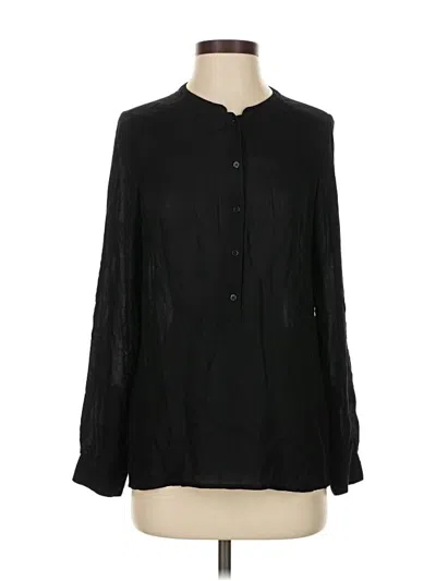 Pre-owned Joie Long Sleeve Blouse In Black
