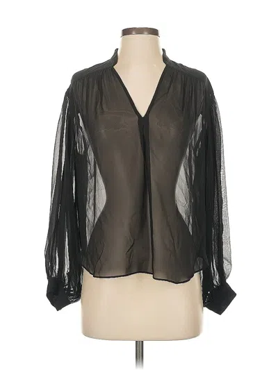 Pre-owned Joie Long Sleeve Blouse In Black