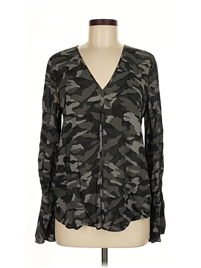 Pre-owned Joie Long Sleeve Blouse In Black