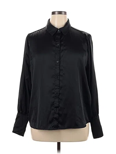 Pre-owned Joie Long Sleeve Blouse In Black