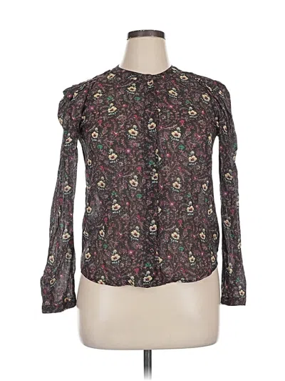 Pre-owned Joie Long Sleeve Blouse In Black