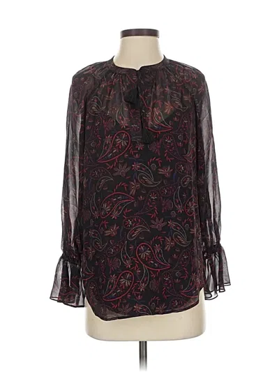Pre-owned Joie Long Sleeve Blouse In Black