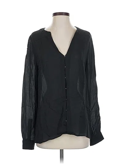 Pre-owned Joie Long Sleeve Blouse In Black