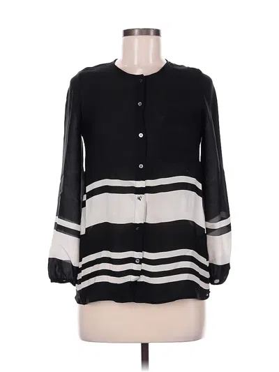 Pre-owned Joie Long Sleeve Blouse In Black