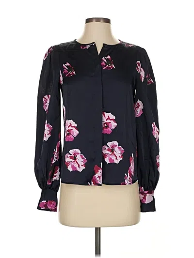 Pre-owned Joie Long Sleeve Blouse In Black