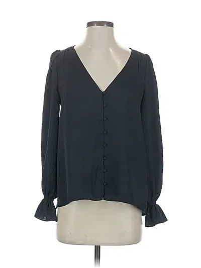 Pre-owned Joie Long Sleeve Blouse In Black
