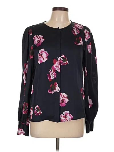 Pre-owned Joie Long Sleeve Blouse In Black