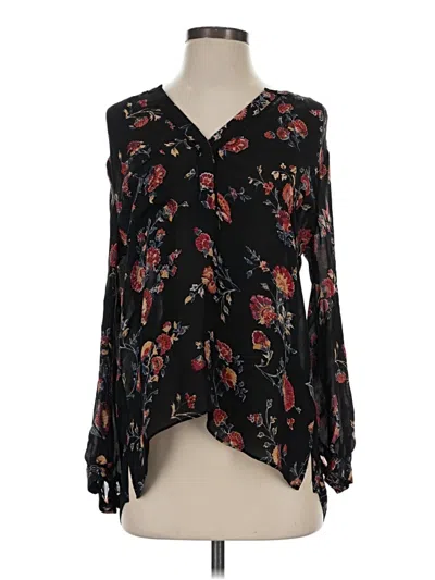 Pre-owned Joie Long Sleeve Blouse In Black