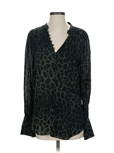 Pre-owned Joie Long Sleeve Blouse In Black