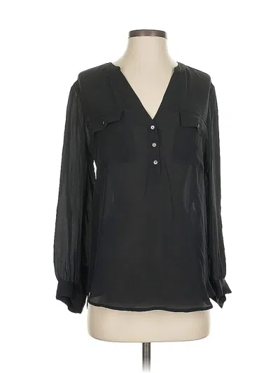 Pre-owned Joie Long Sleeve Blouse In Black