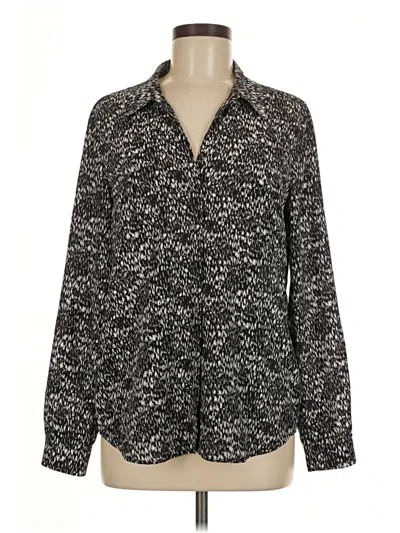 Pre-owned Joie Long Sleeve Blouse In Black
