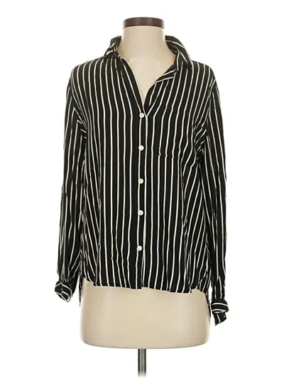 Pre-owned Joie Long Sleeve Blouse In Black