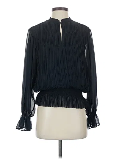 Pre-owned Joie Long Sleeve Blouse In Black