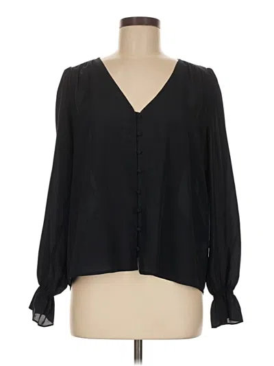 Pre-owned Joie Long Sleeve Blouse In Black