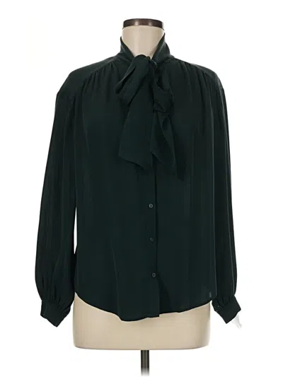 Pre-owned Joie Long Sleeve Blouse In Black