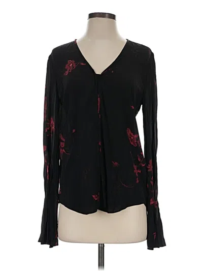 Pre-owned Joie Long Sleeve Blouse In Black