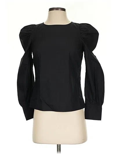 Pre-owned Joie Long Sleeve Blouse In Black